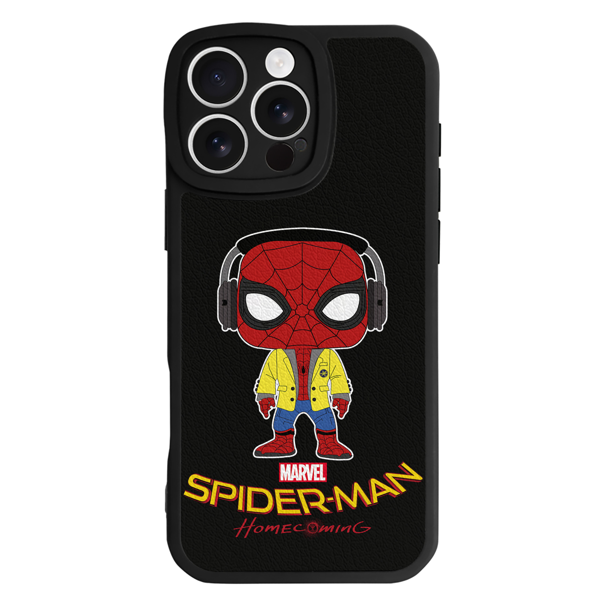 （画像用） Spider Man スパイダーマン 【iPhone 16シリーズ対応】シリコンスマホケース（レザー調） 材質：シリコン